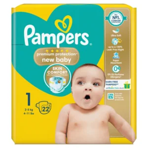 Pampers New Baby Nappies Size 1 2-5kg, 4-11lbs 22's
