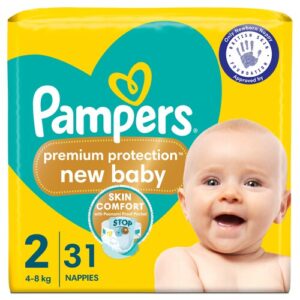Pampers New Baby Nappies Size 2 4-8kg, 9-18lbs 31's